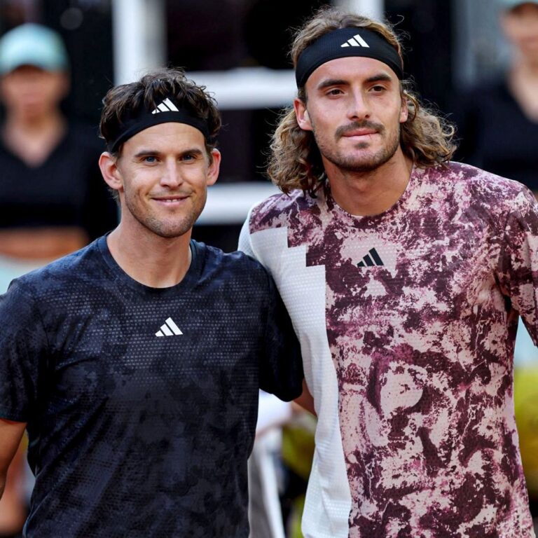 Stefanos Tsitsipas fights his way to victory against Dominic Thiem