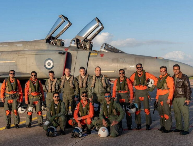 Greek Indian air force exercises pilots