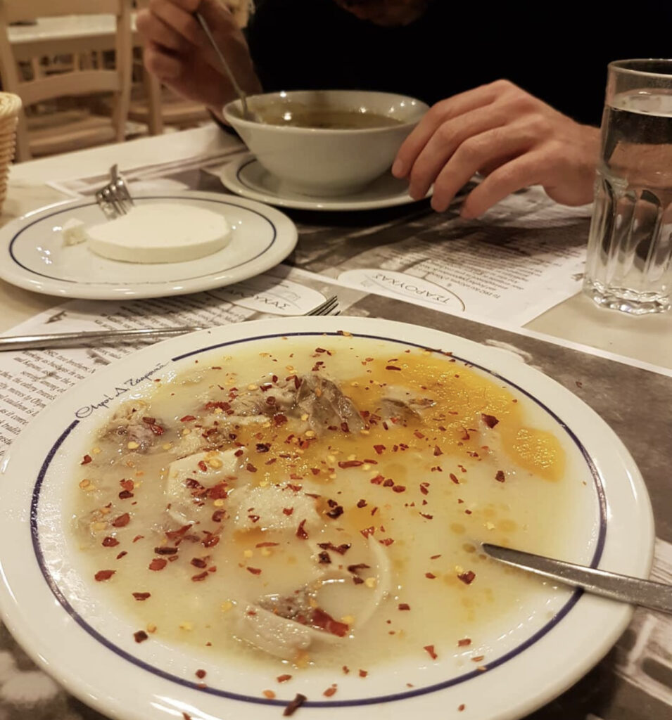 Pastas soup recipe Greek food