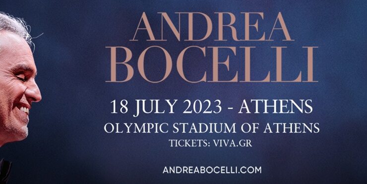 The world's most beloved tenor, Andrea Bocelli, the legendary artist who gave opera a new dimension will perform for the FIRST TIME EVER at the Olympic Stadium of Athens on the 18th of July 2023