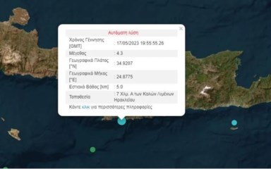 Crete: 4.3 Richter earthquake in Heraklion