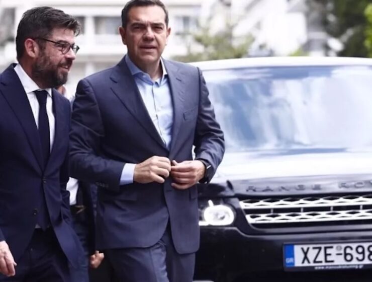 Alex Tsipras SYRIZA Range Rover