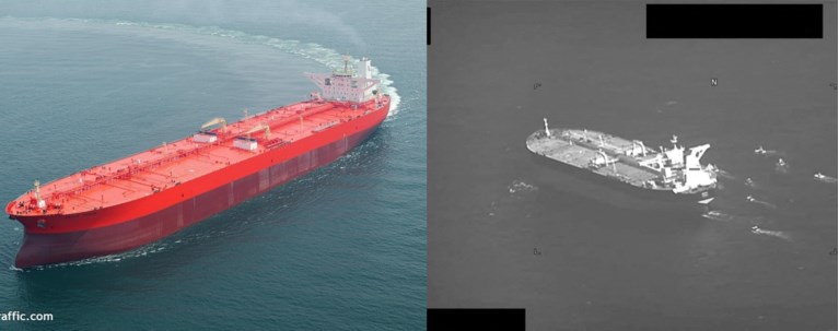 Greek owned oil tanker siezed by Iran says US Navy