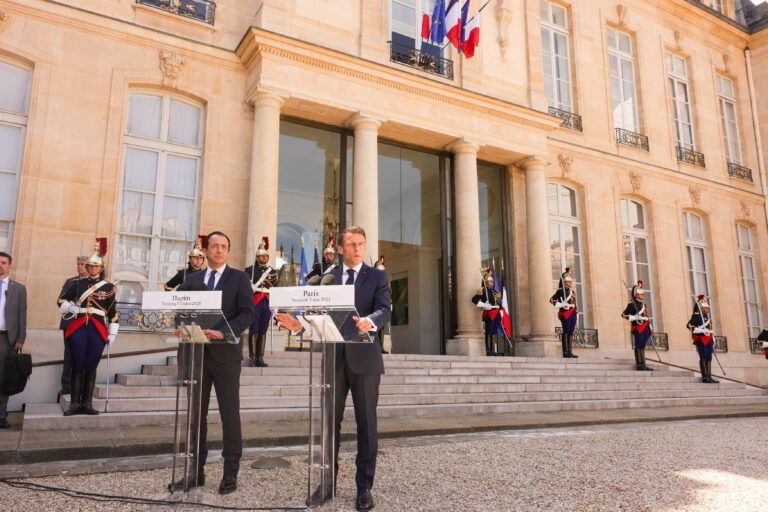 French President Emmanuel Macron on Wednesday said #Cyprus can count of #France’s support in the efforts to find a lasting solution to the Cyprus problem. Macron was talking after a meeting with President Nikos Christodoulides at the Elysee Palace in Paris