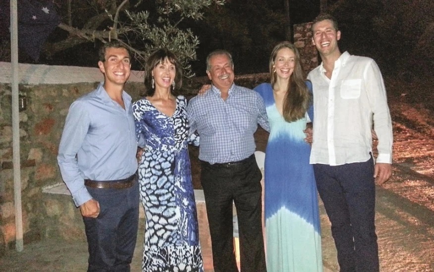 Andreas and Paola Liveri with their children, Nikos, Alexandra and Antonis