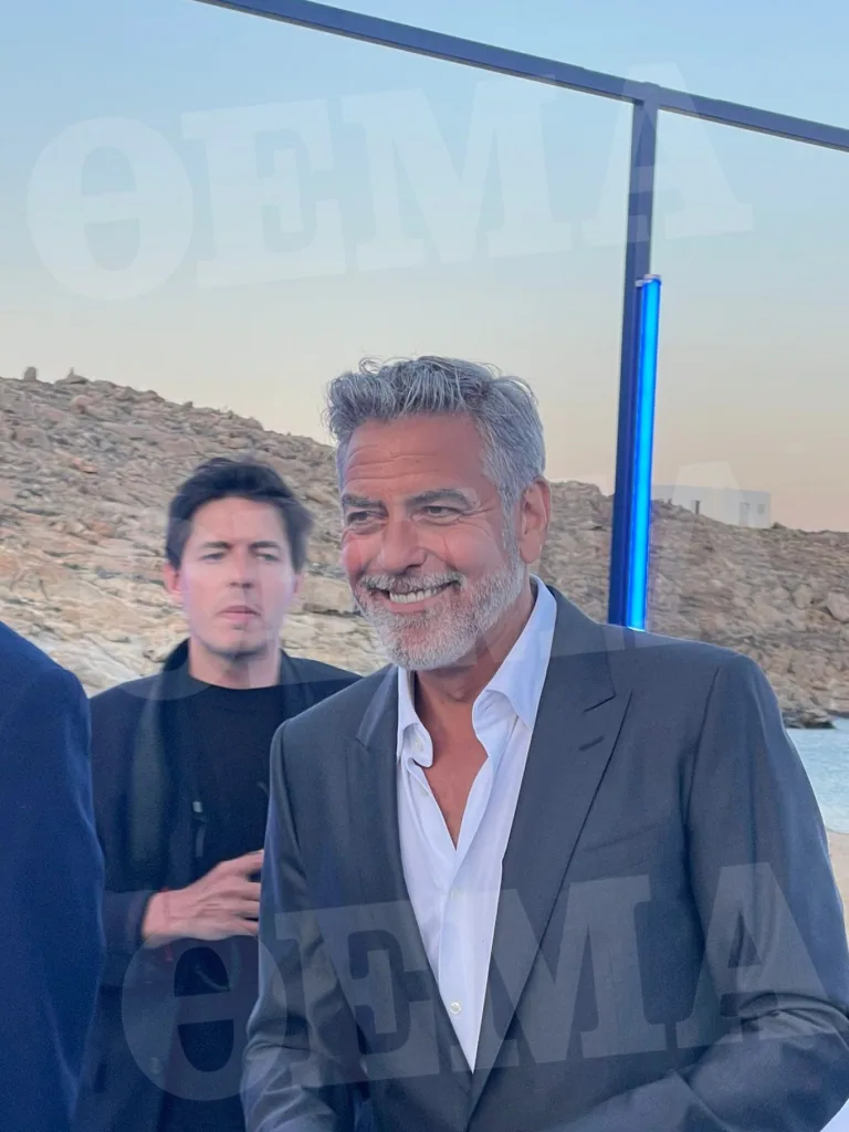 George Clooney in Mykonos on June 27, 2023.