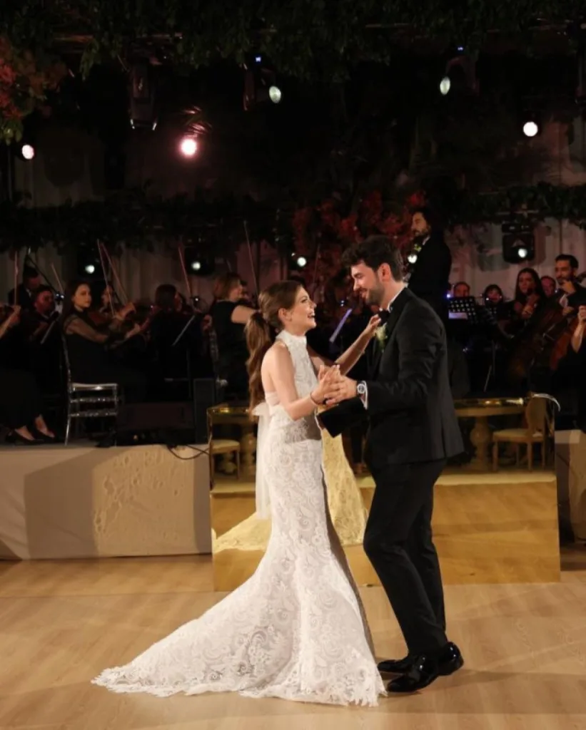 Turkish actress Eda Ece and Galatasaray basketball player Buğrahan Tuncer wedding