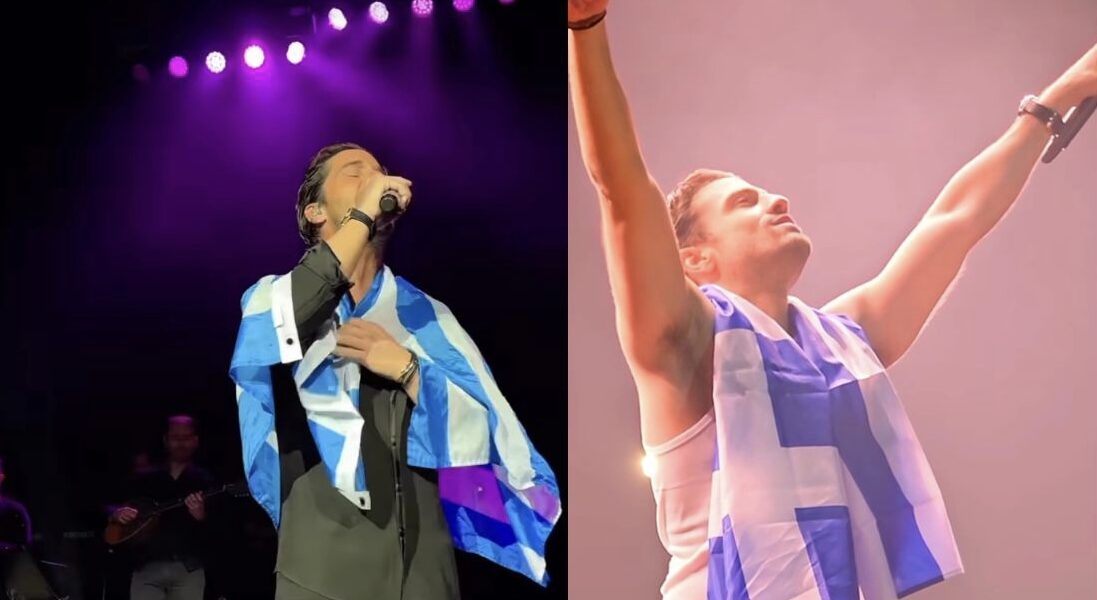 From Nikos Oikonomopoulos to Konstantinos Argiros: Flag-Wearing Phenomenon Sweeps Greek Concerts