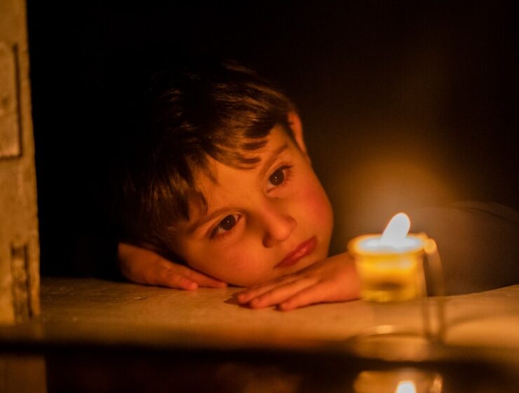 Armenian child in Nagorno-Karabakh genocide