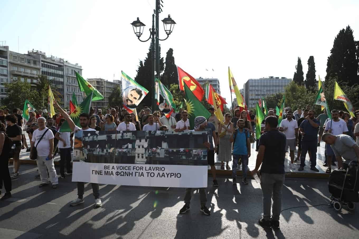 Kurds protest in centre of athens july 5 2023