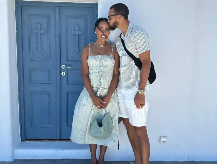 Stephen Curry and his wife Ayesha celebrated their 12th wedding anniversary in Santorini, enjoying the Greek sunset July 