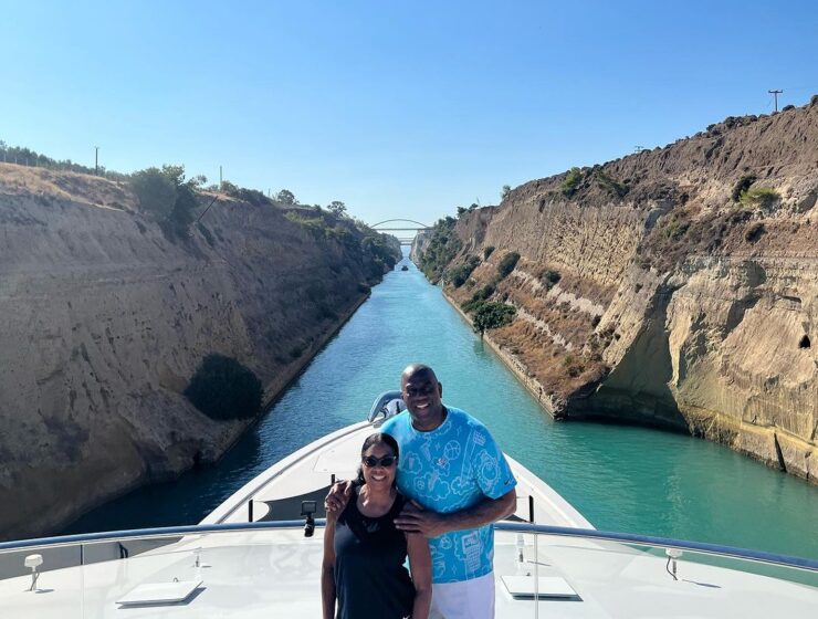 Magic Johnson's Enchanting Greek Summer: Exploring the Corinth Canal and Beyond