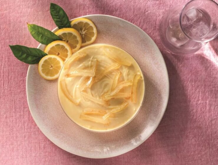 creamy lemon mousse with white chocolate