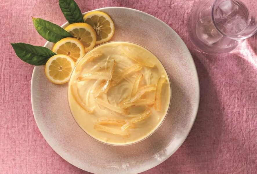 creamy lemon mousse with white chocolate