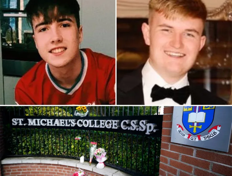 Andrew O’Donnell (18) and Max Wall (18), former students at St Michael's College, were on a post-exam holiday on the Greek island of Ios when they died in separate incidents