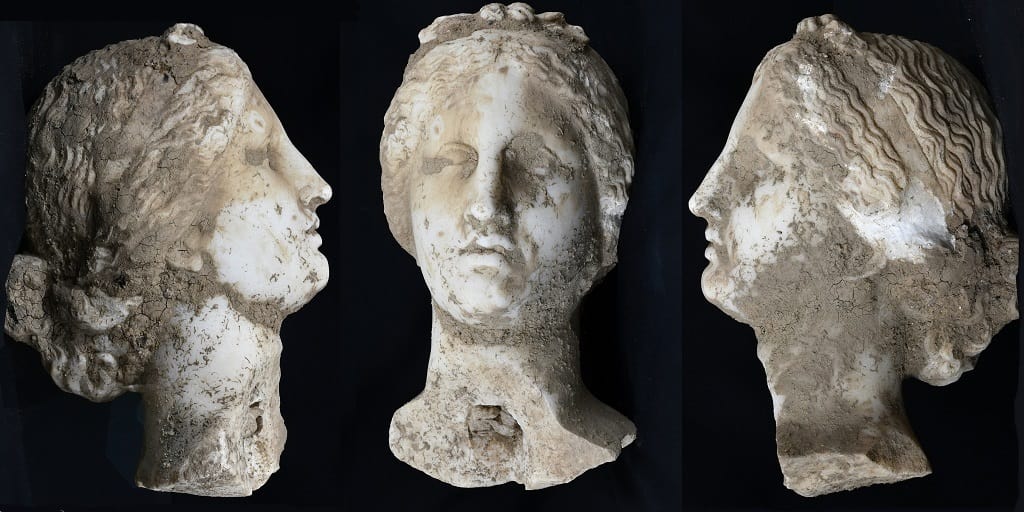 aphrodite greek goddess statue head