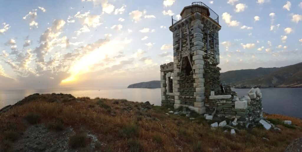 Tinos The Panormos Lighthouse on Planetis Isle