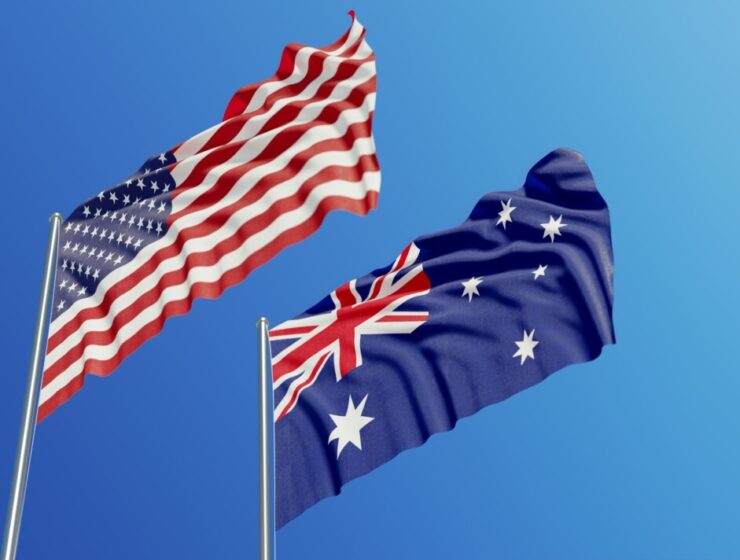 australia usa australian american flags