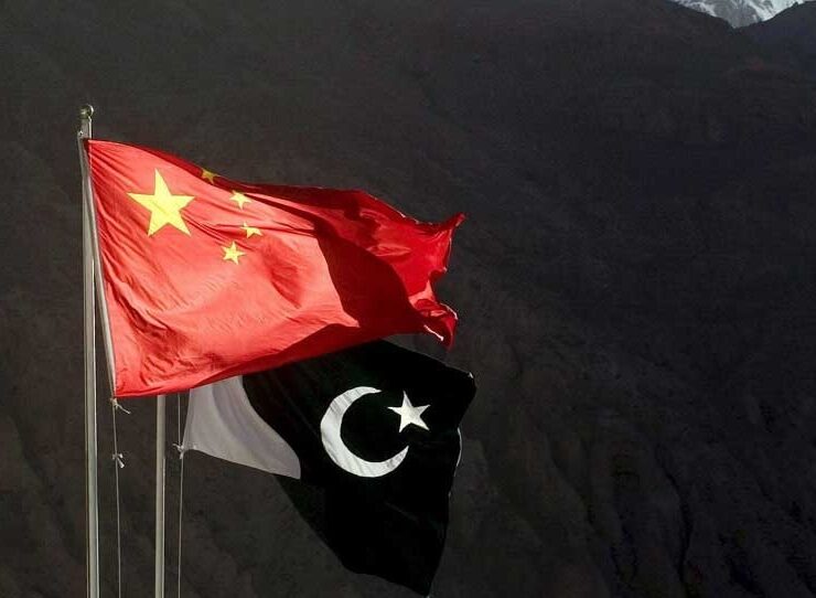China Pakistani Chinese flags