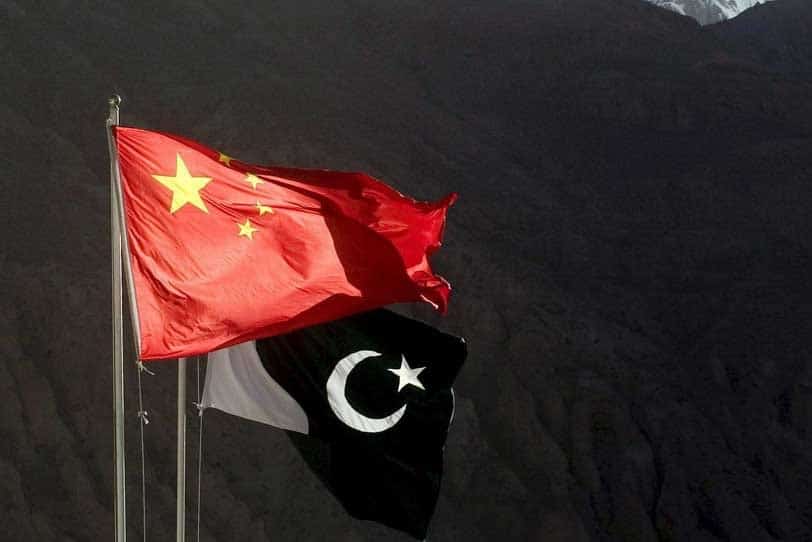 China Pakistani Chinese flags