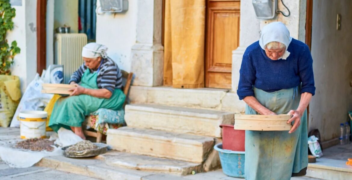 Chios yiayia grandmothers elderly women old women
