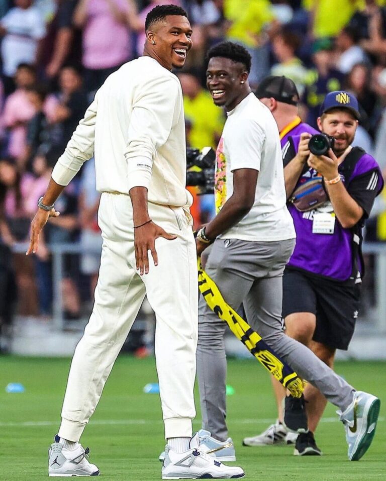 NBA Superstar Giannis Antetokounmpo Lights Up the Field at Nashville SC's Leagues Cup Final Loss