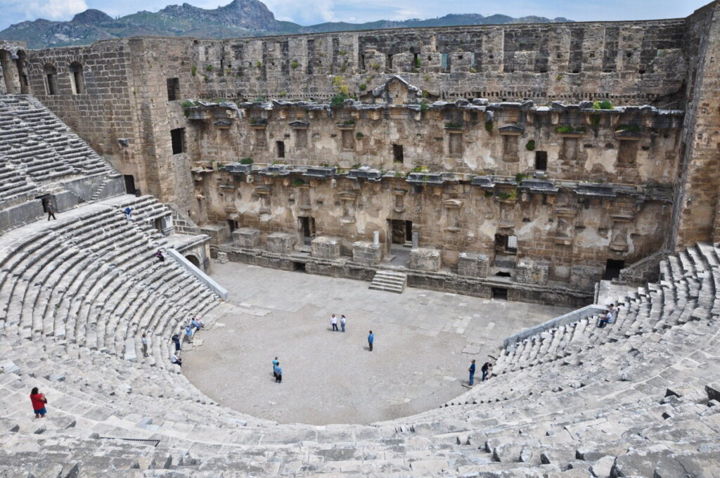 aspendos stadium ancient greek city antalya turkey