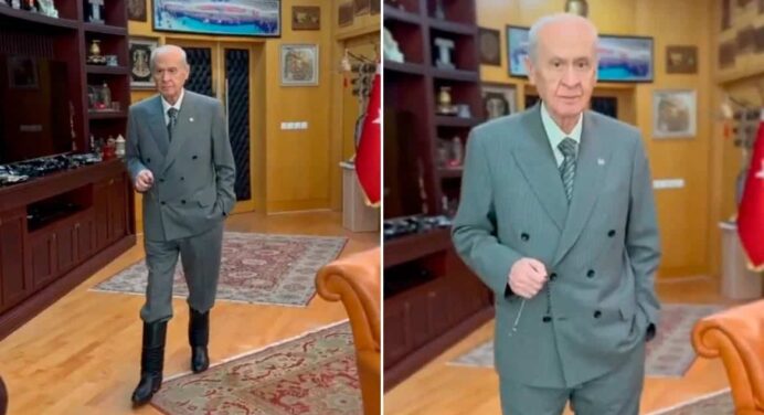 Turkey - Bahçeli copied Atatürk in military boots: "Cyprus is Turkish"