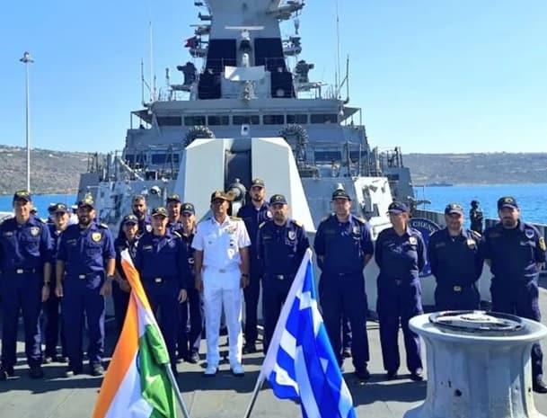 The INS Chennai and Hellenic Navy ship Nikiforos Fokas conducted exercises in the Mediterranean Sea on 27-29 July. Indian Greece