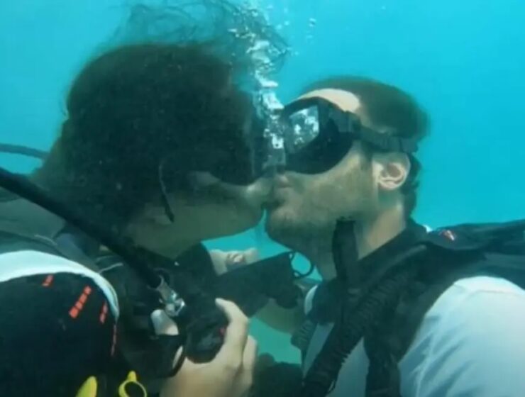 Alonnisos underwater wedding