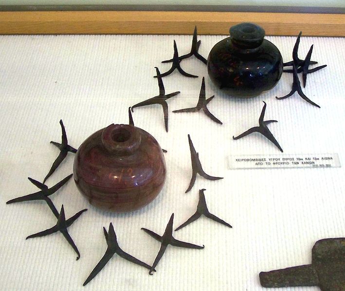 Greek Fire clay pot grenades, Chania, 10th to 12th Century. Source: Badseed/Wikimedia Commons
