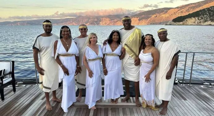 Magic Johnson Hosts $180K/Night 'Greek God and Goddess' Extravaganza Aboard Luxury Megayacht