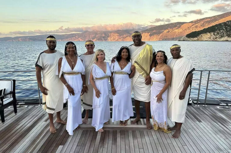 Magic Johnson Hosts $180K/Night 'Greek God and Goddess' Extravaganza Aboard Luxury Superyacht