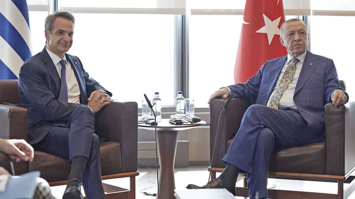Mitsotakis and Erdoğan meeting in New York September 20, 2023