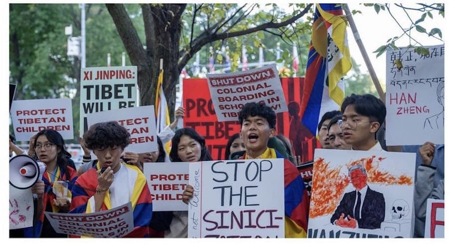 Tibet protestors