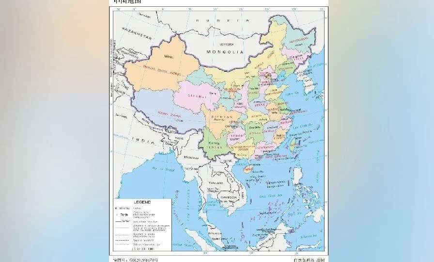 new china map 2023