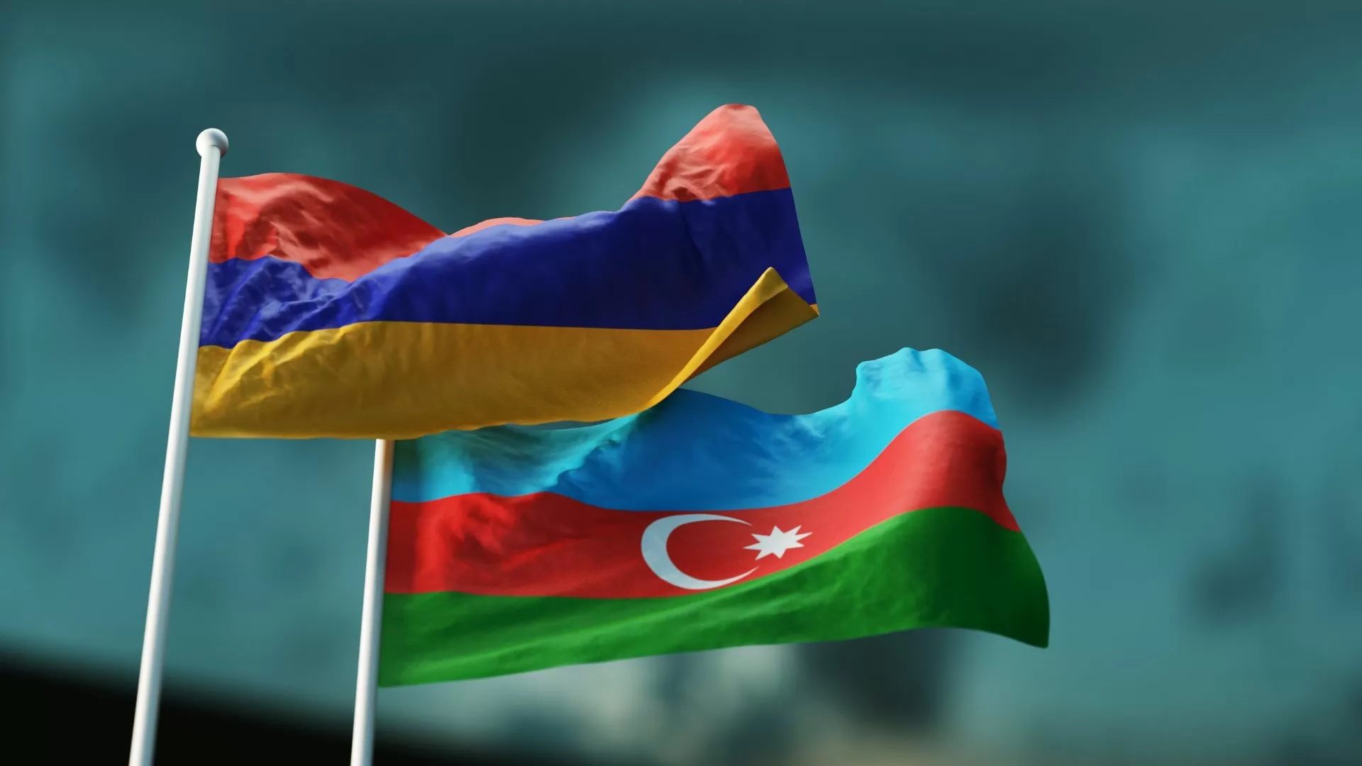 Armenian Azerbaijani flags