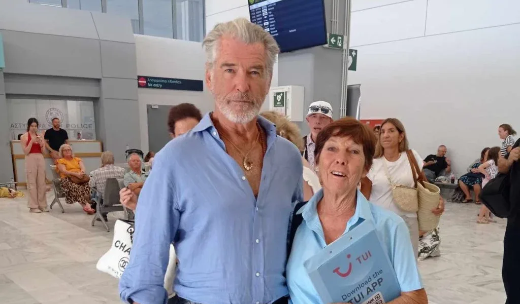 Pierce Brosnan in Kavala credit Facebook Delyn Veaudry e1693932523548 1024x760 1