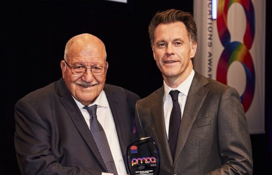 Radio Announcer Harry Crethar, Winner of the Lifetime Achievement Multicultural Media NSW Premier communications awards 2023