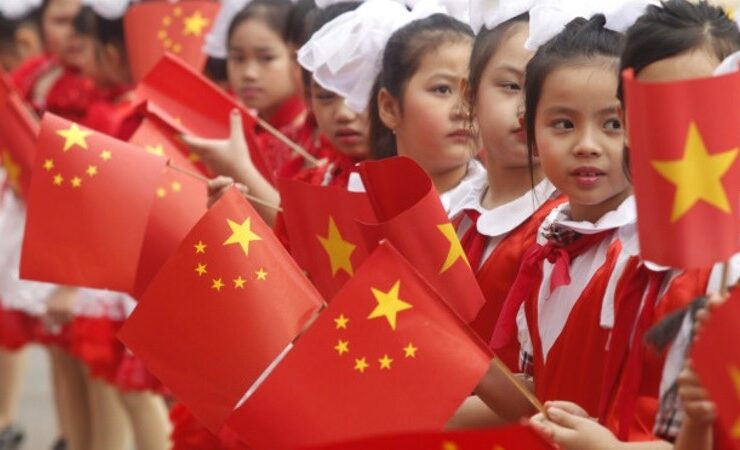 Chinese Vietnamese flags China