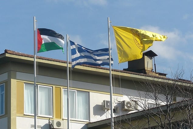 Greece palestine flags greek palestinian flags