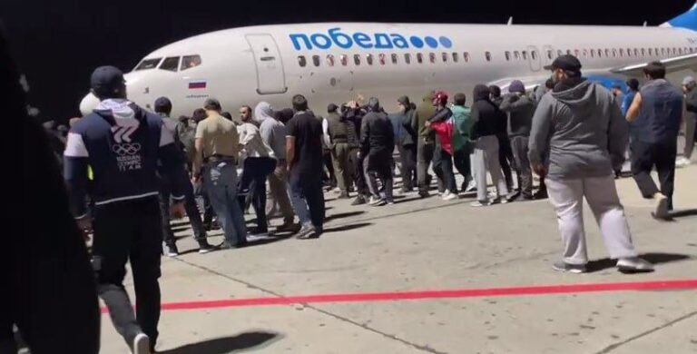 Flight from Israel to Russia’s Dagestan diverts as pro-Palestinian mob storms terminal