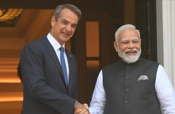Greece Greek Prime Minister Kyriakos Mitsotakis Indian Prime Minister Narendra Modi