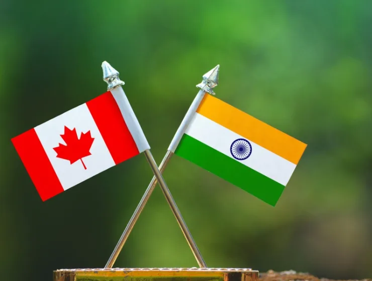 Canada Canadian Indian flags