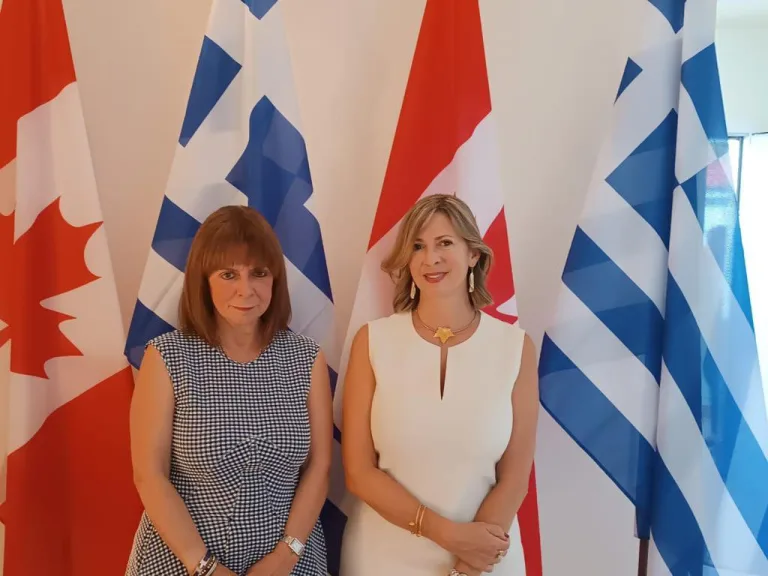 Greek president attends dinner in her honour by Canadian ambassador