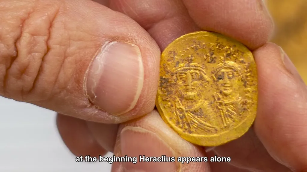 a hoard of 44 byzantine gold coi