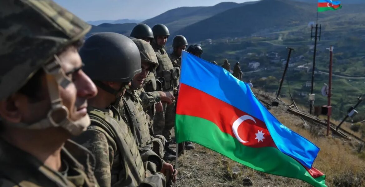 Azerbaijani military Azerbaijani soldiers Azerbaijani flags Azeri