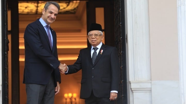 Prime Minister Kyriakos Mitsotakis had a meeting with the Vice President of the Republic of Indonesia Ma'rouf Amin on November 24, 2023