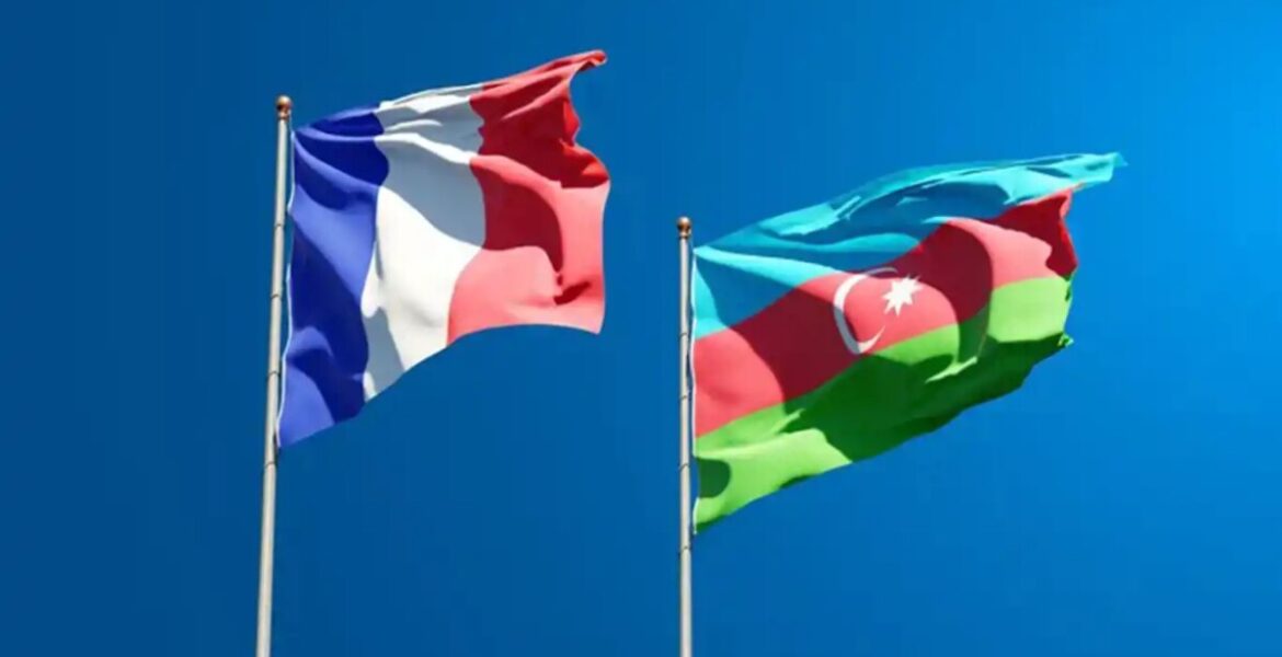 France Azerbaijani French Azeri flags