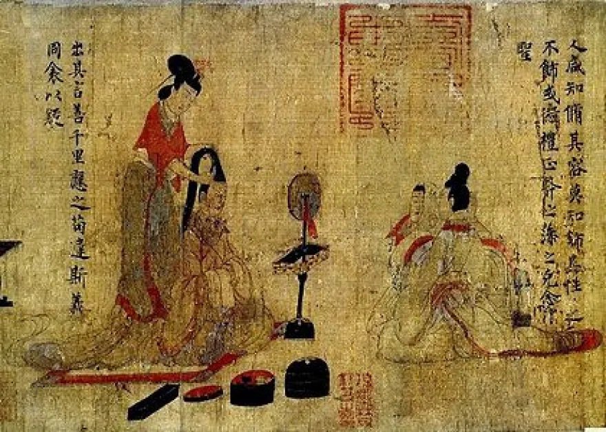 The silk painting from China